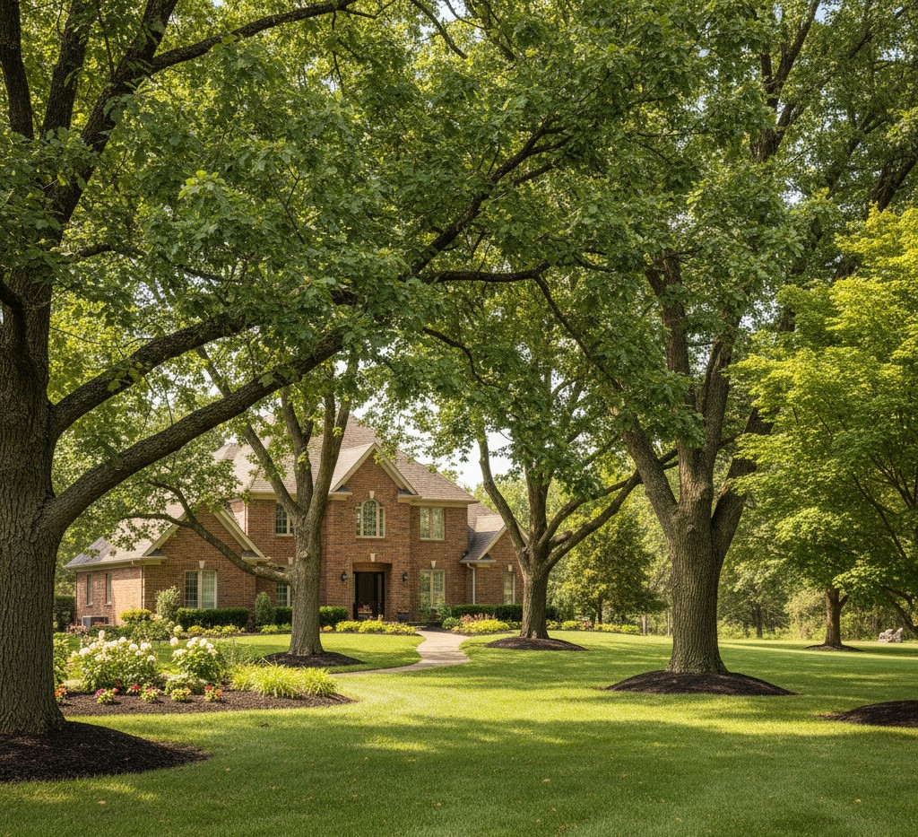 Beautiful well-maintained trees